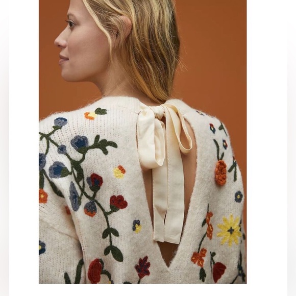 Anthropologie Floral Appliqued Sweater
Tunic Dress Alpaca Blend size S - Picture 6 of 16